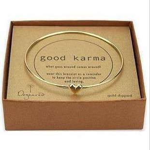 14 KT GOLD PLATED GOOD KARMA BRACELET