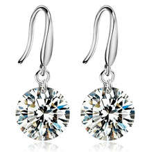 10 MM CUBIC ZIRCONIA DROP EAR RINGS