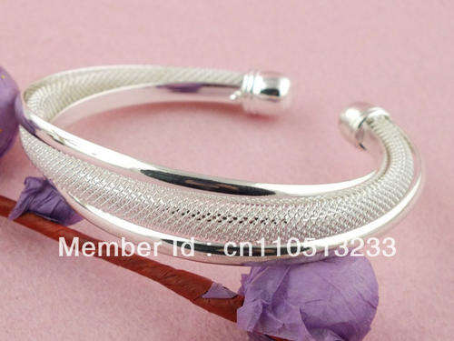 925 SILVER PLATED TWISTED CUFF BRACELET