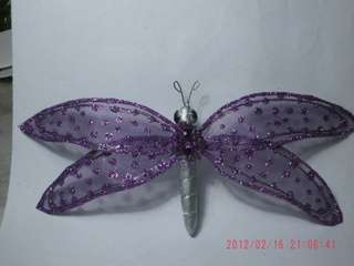 Dragonflies with clips (50 x130 mm) clip on curtains/lamps or wedding decor