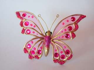 Princess Butterflies with clips (100 x 70 mm) curtains/lamps or wedding decor