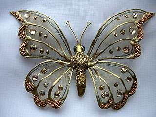 Princess Butterflies with clips (100 x 70 mm) curtains/lamps or wedding decor