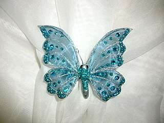 New Colour Princess Butterflies with clips (100 x 70 mm) curtains/lamps or wedding decor