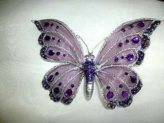 Princess Butterflies with clips (100 x 70 mm) curtains/lamps or wedding decor