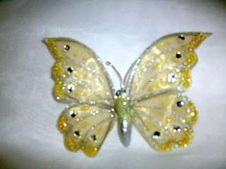 New colour Princess Butterflies with clips  (100 x 70 mm) clip on curtains/lamps or wedding decor