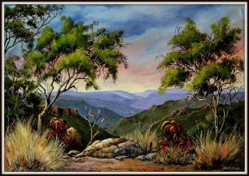 '' ALOE VIEW "  Original signed acrylic by Reel Fincham