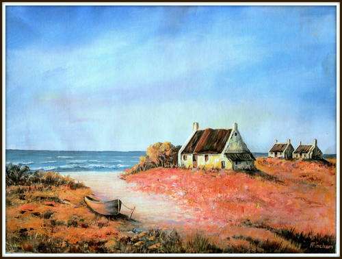 "LIFE  IS  BLISS" Original signed acrylic by Reel Fincham