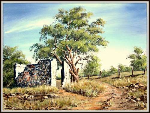 " In Days Gone Bye "   Original signed acrylic by Reel Fincham