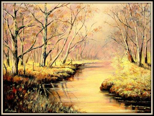 "Sunshine on the Water "  Original signed acrylic by Reel Fincham