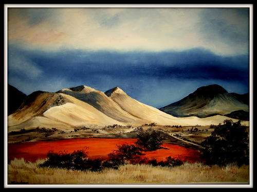 " Before the Storm -- Namibia " Original signed acrylic by Reel Fincham