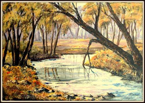 "Peaceful Place"  Original signed acrylic by Reel Fincham