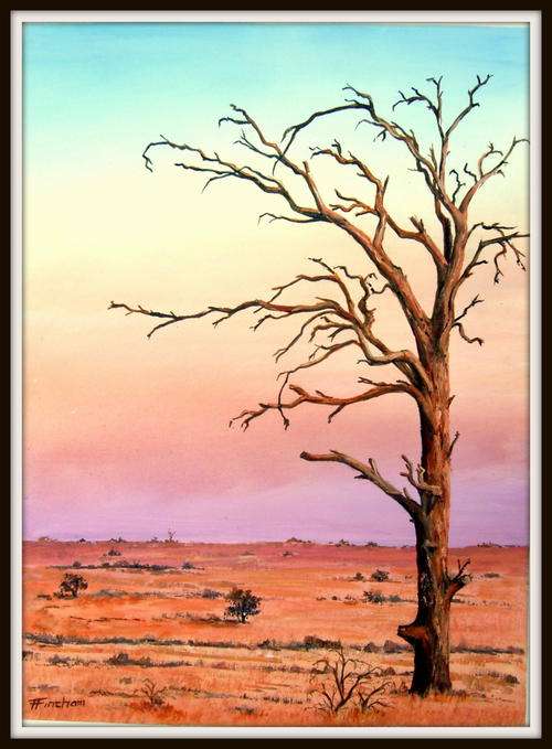 " Sunset "  Original signed acrylic by Reel Fincham