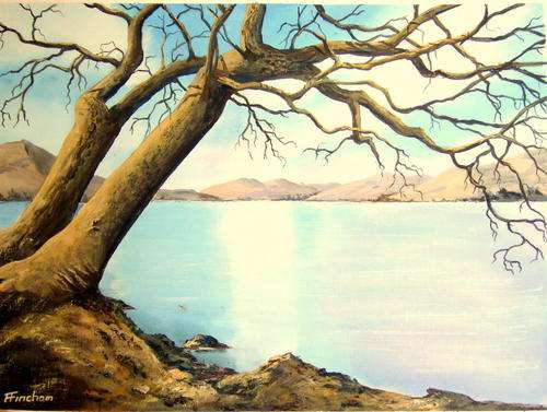 " Light on the Water " Original signed acrylic by Reel Fincham