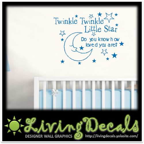 Vinyl Decals Wall Art Stickers - Twinkle Twinkle Little Star