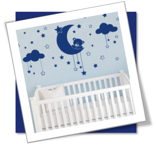 Vinyl Decals Wall Art Stickers - Moon Bear