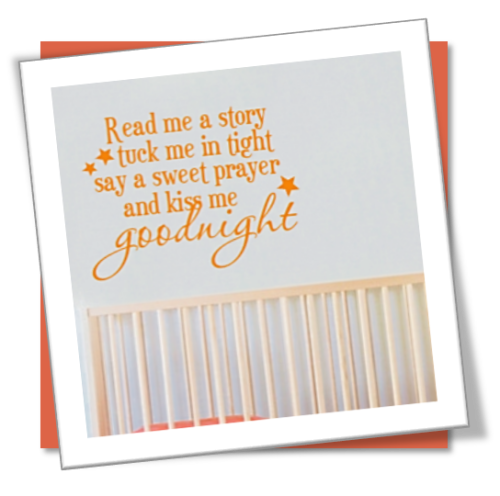 Vinyl Decals Wall Art Stickers - Bedtime Wish
