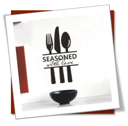 Vinyl Decals Wall Art Stickers - Seasoned With Love