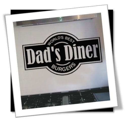 Vinyl Decals Wall Art Stickers - Dad's Diner