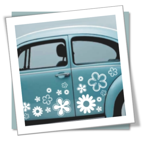 Vinyl Decals Wall Art Stickers - Flowers: 20 Abstract Flowers