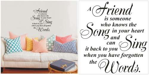 Vinyl Decals Wall Art Stickers - A Friend