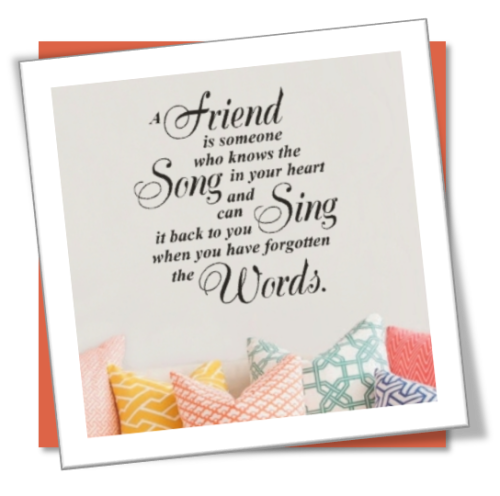 Vinyl Decals Wall Art Stickers - A Friend