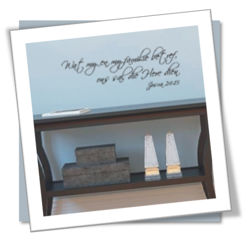 Vinyl Decals Wall Art Stickers - AFRIKAANS: Here Dien (Josua 24:15)