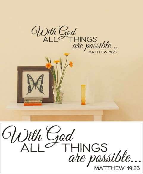 Vinyl Decals Wall Art Stickers - All Things Possible