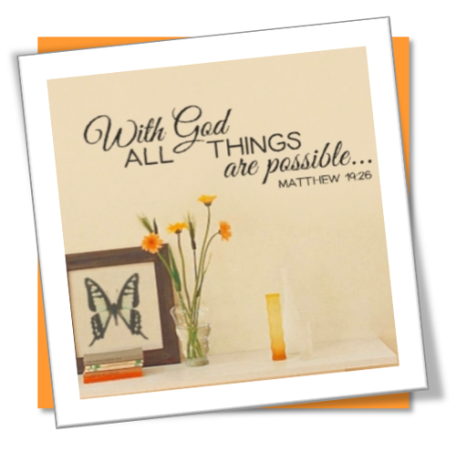 Vinyl Decals Wall Art Stickers - All Things Possible