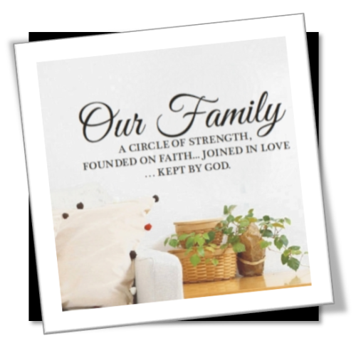 Vinyl Decals Wall Art Stickers - Family Kept