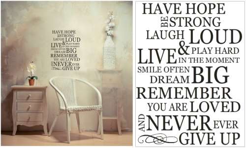 Vinyl Decals Wall Art Stickers - Have Hope