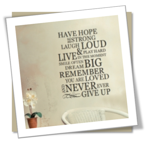 Vinyl Decals Wall Art Stickers - Have Hope