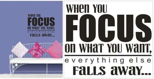 Vinyl Decals Wall Art Stickers - Focus
