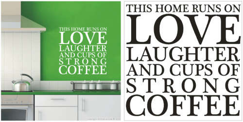 Vinyl Decals Wall Art Stickers - Love & Coffee