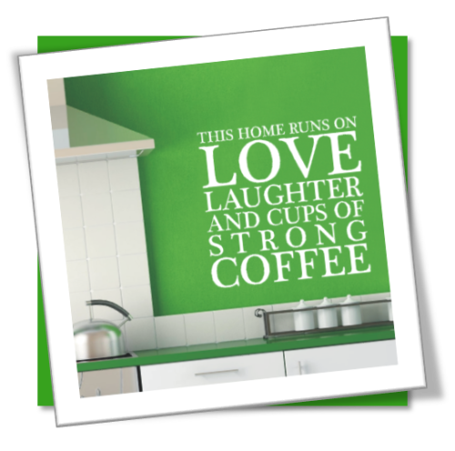 Vinyl Decals Wall Art Stickers - Love & Coffee