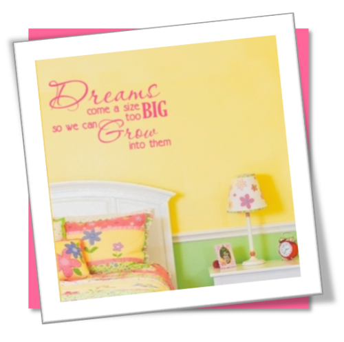 Vinyl Decals Wall Art Stickers - Big Dreams