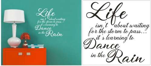 Vinyl Decals Wall Art Stickers - Dance In The Rain