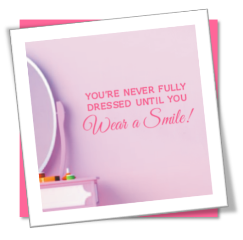 Vinyl Decals Wall Art Stickers - Smile