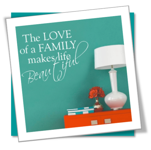 Vinyl Decals Wall Art Stickers - Beautiful Family Love 1