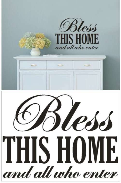 Vinyl Decals Wall Art Stickers - Bless This Home