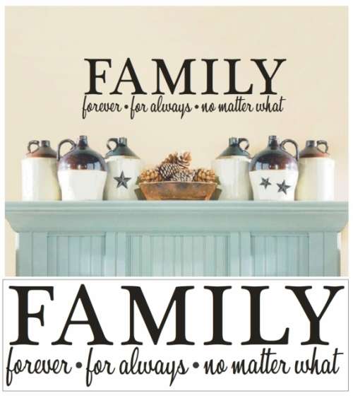 Vinyl Decals Wall Art Stickers - Family Forever