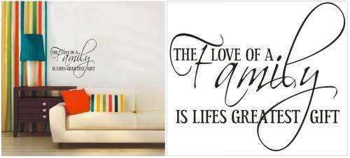 Vinyl Decals Wall Art Stickers - Family Love
