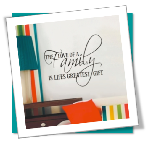 Vinyl Decals Wall Art Stickers - Family Love