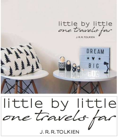 Vinyl Decals Wall Art Stickers - Far Travels (Tolkien Quote)