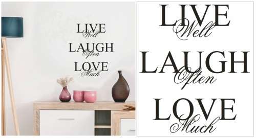 Vinyl Decals Wall Art Stickers - Live Well