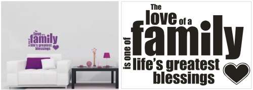 Vinyl Decals Wall Art Stickers - Love of a Family
