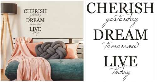 Vinyl Decals Wall Art Stickers - Cherish Dream Live