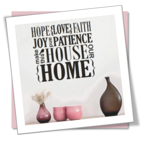Vinyl Decals Wall Art Stickers - House Home