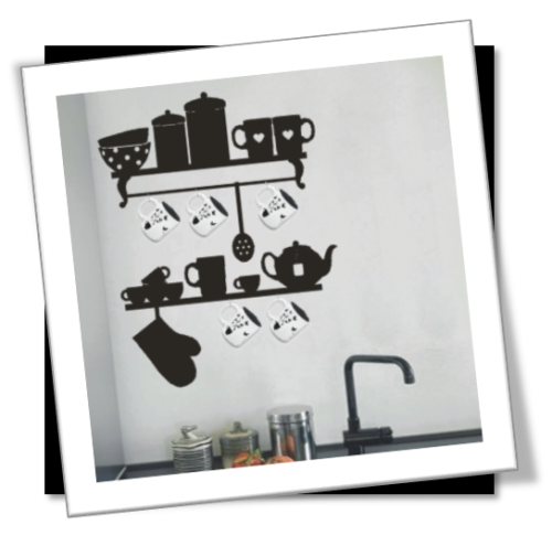 Vinyl Decals Wall Art Stickers - Abstract Kitchen