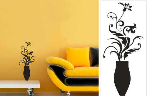 Vinyl Decals Wall Art Stickers - Abstract Vase