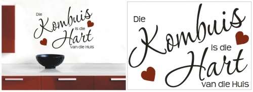 Vinyl Decals Wall Art Stickers - AFRIKAANS: Die Kombuis Is Die Hart Van Die Huis